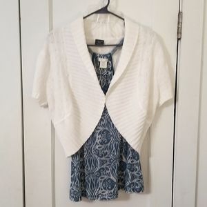 Women's Faded Glory NWOT cropped knitted sweater size 1x(16w)